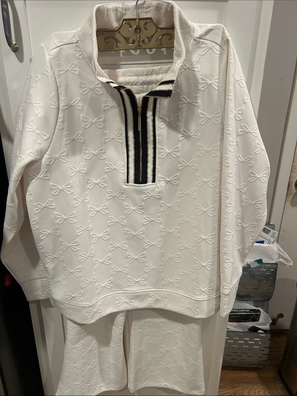 Mary square shirt and pants set